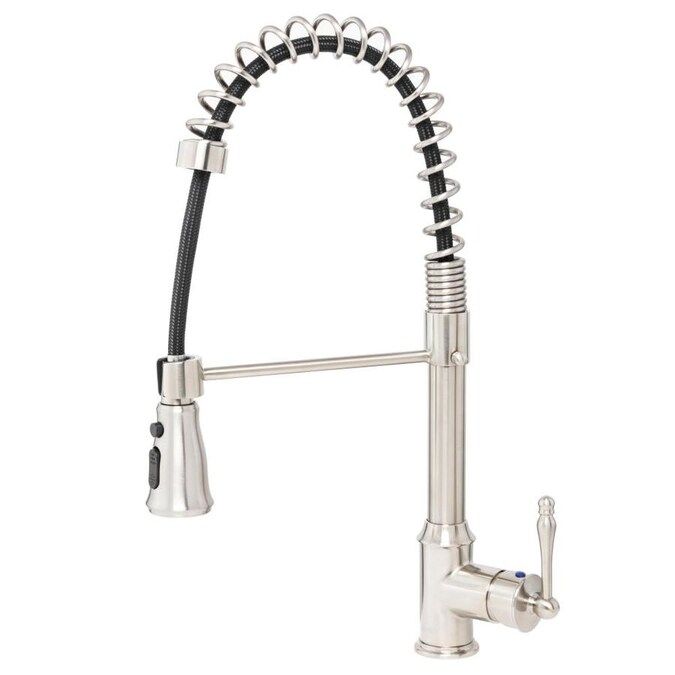 AKDY Brushed Nickel 1-Handle Deck Mount Pre-Rinse Handle/Lever Residential Kitchen Faucet Lowes.c... | Lowe's