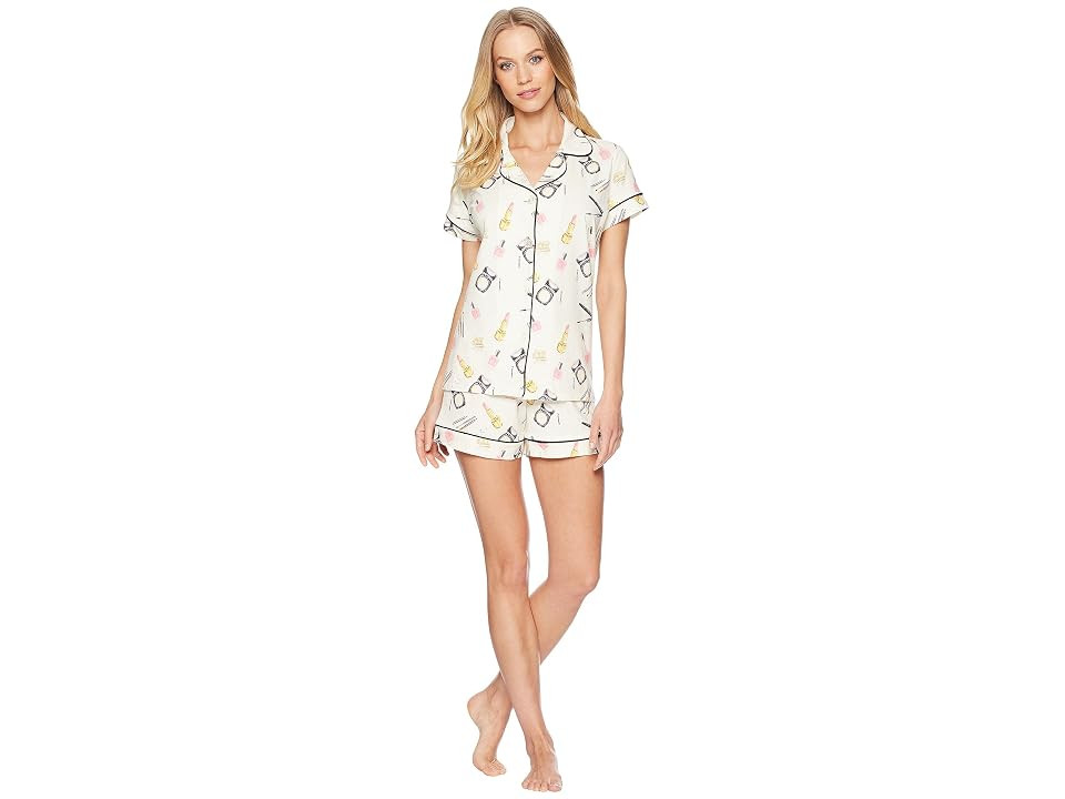 BedHead Makeup Party Short Sleeve Shorts Pajamas (Makeup Party) Women's Pajama Sets | Zappos