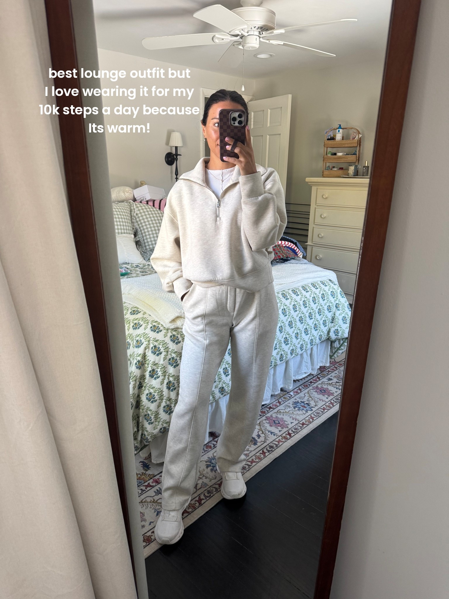 I'm in a M in top and S in bottoms! I wanted more room in the sweater, but you can go your true size too. I love this for lounging, walks and travel. It washes really well and it's just so comfortable!

#LTKfitnessgoals #LTKootd #LTKActive
