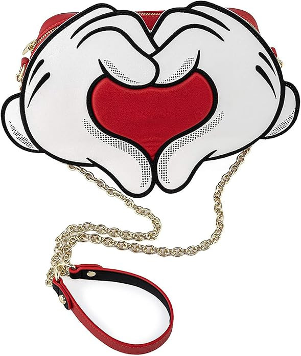 Loungefly X Disney Mickey & Minnie Mouse Heart Hands Crossbody | Amazon (US)