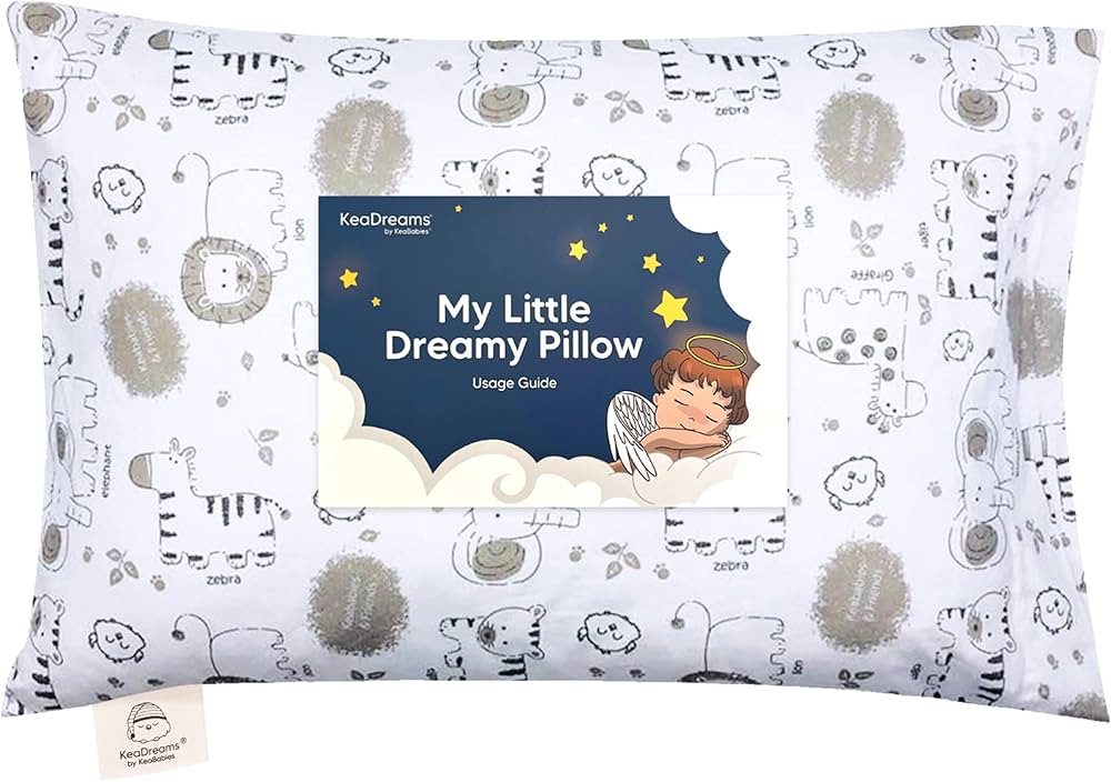 Toddler Pillow With Pillowcase - 13X18 Soft Organic Cotton Baby Pillows For Sleeping - Machine Wa... | Amazon (US)