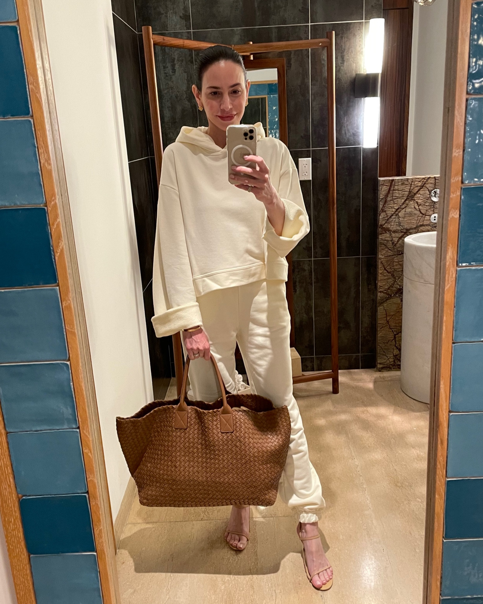 Comfy and cozy ✨

Bottega Veneta, neutral look, athleisure, sweats, travel outfit, airplane outfit 

#LTKtravel #LTKstyletip #LTKsalealert