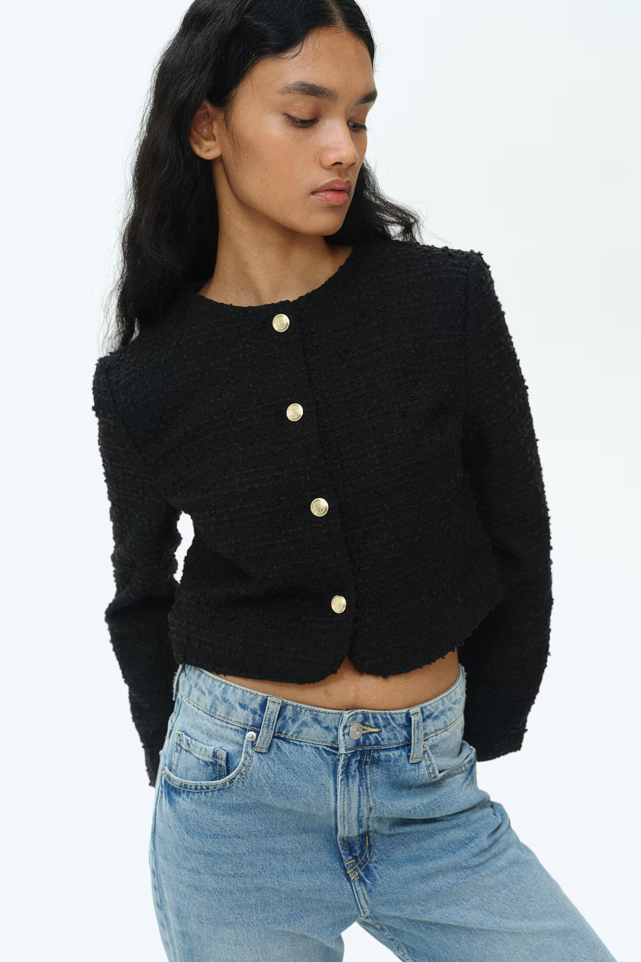 Short bouclé jacket | H&M (UK, MY, IN, SG, PH, TW, HK)