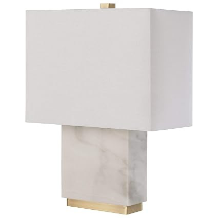 Rivet Mid-Century Modern Rectangle Living Room Table Lamp With LED Light Bulb - 13.5 x 6.5 x 17 I... | Amazon (US)