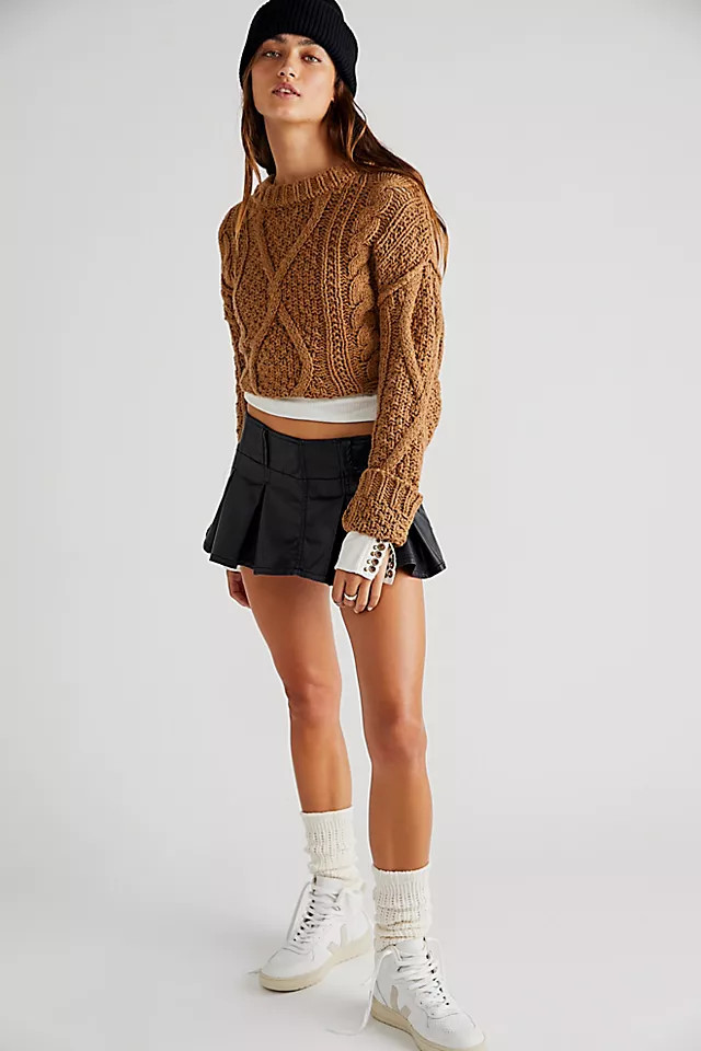 Vegan Pleated Micro Mini Skirt | Free People (Global - UK&FR Excluded)
