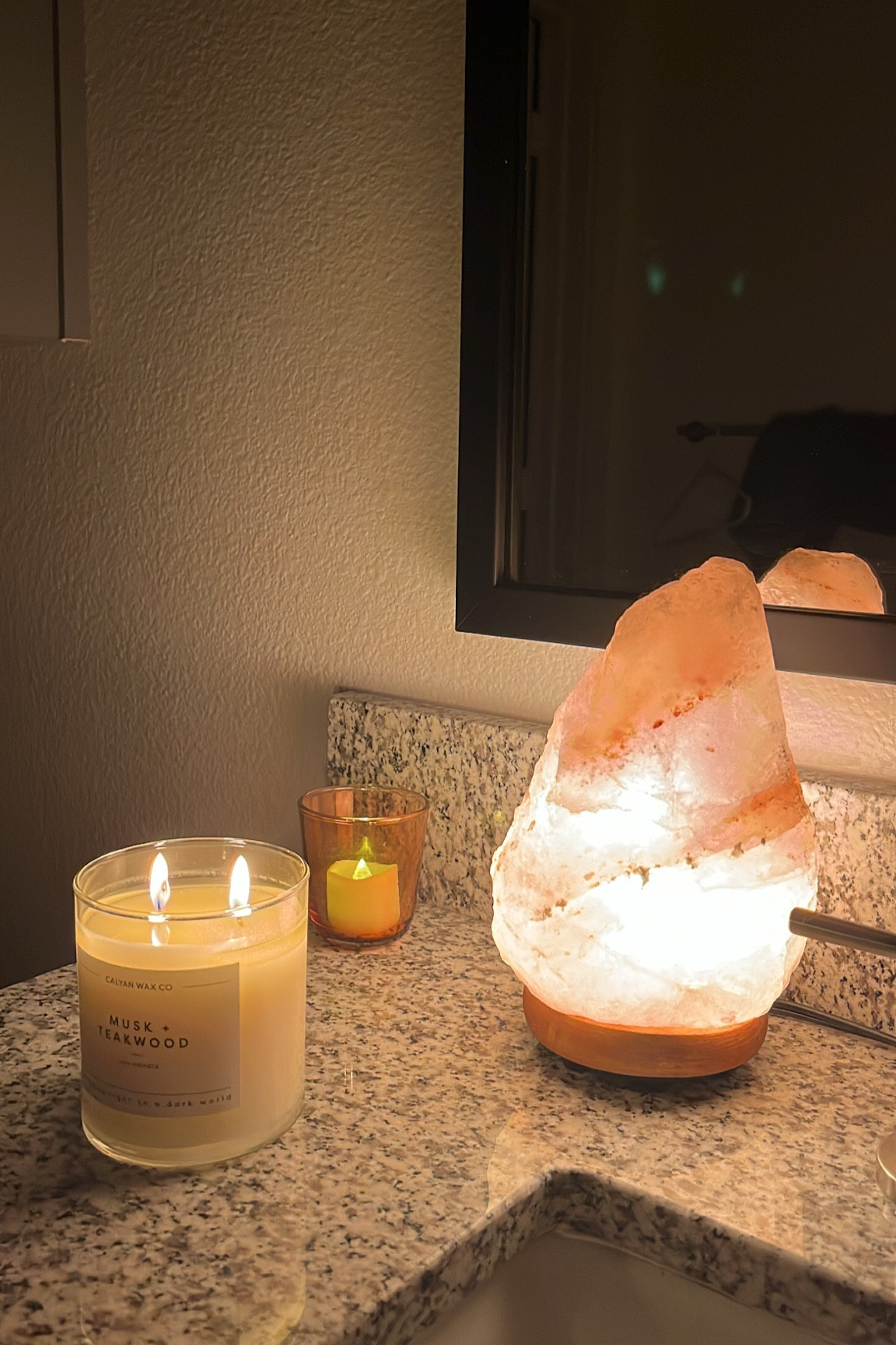 adding a salt lamp to your bathroom immediately ups the winding down vibes! 

#LTKhome
