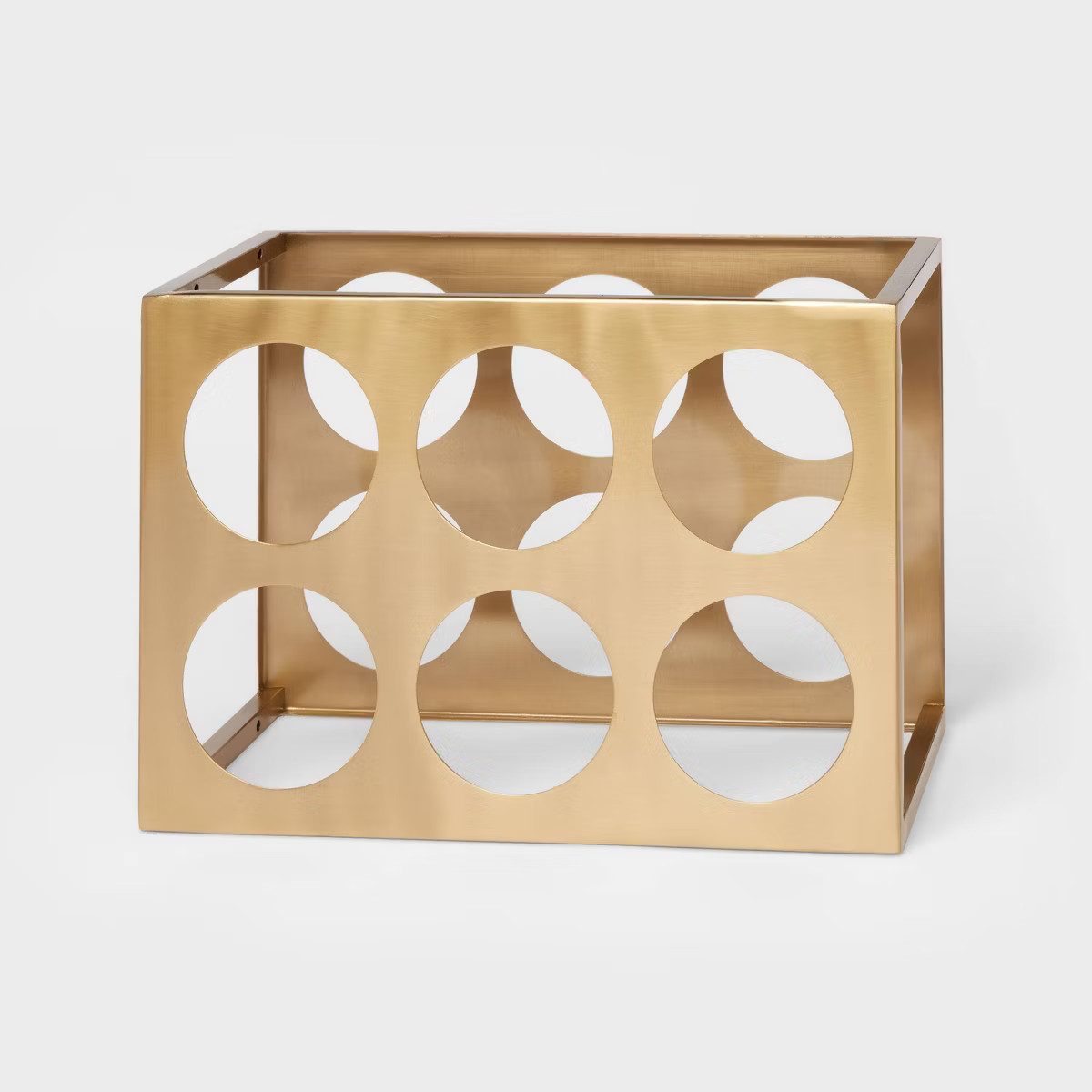 6 Bottles Delavan Collection Metal Stand Wine Rack Gold - Threshold™ | Target