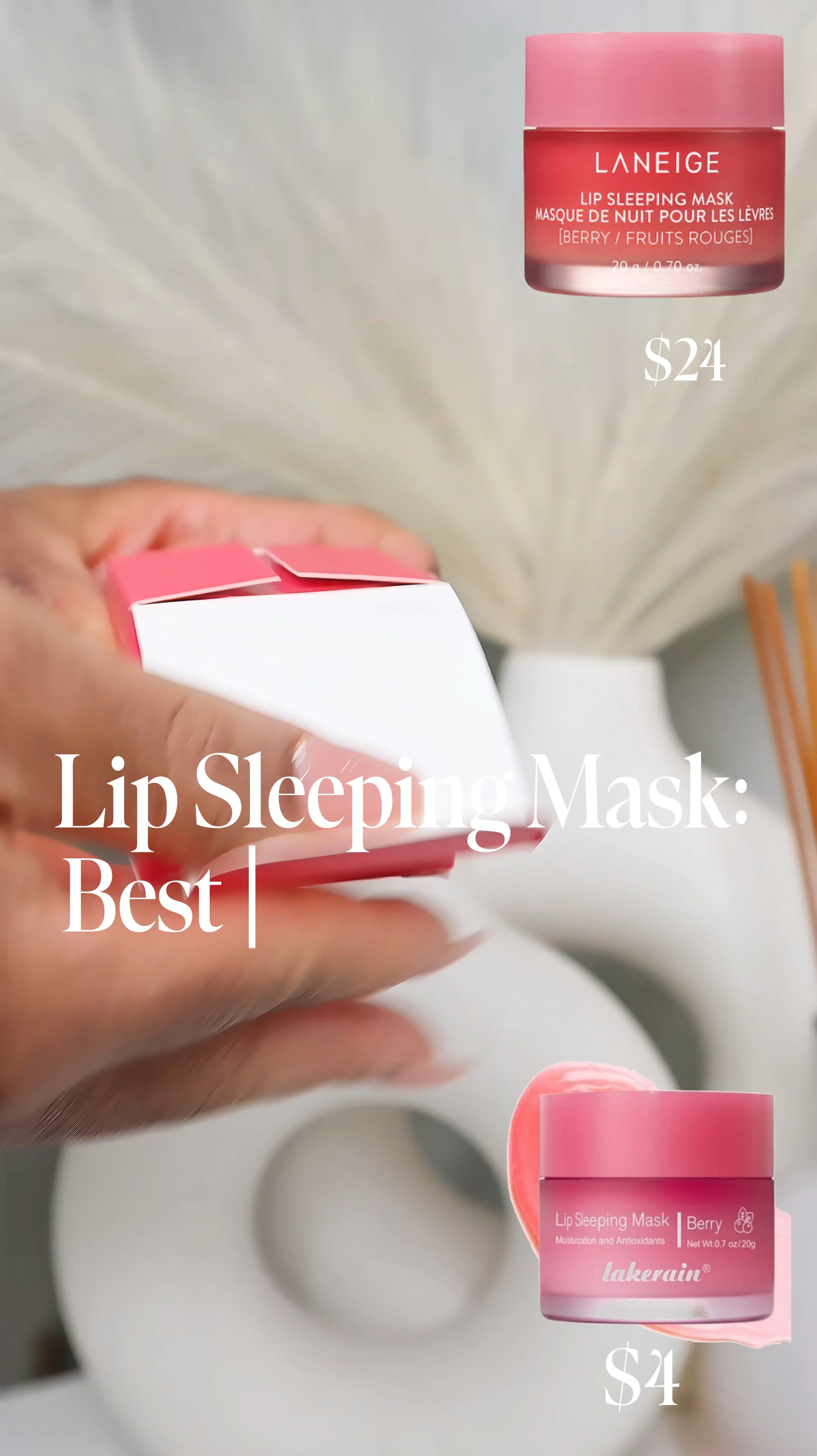 Lip sleeping Mask! The best Laneige Dupe. $24 vs $4 

#LipSleepingMask #lipMask #Laneige  #laneigelipmask #SkinCare #lipCare 

#LTKSaleAlert #LTKBeauty #LTKStyleTip