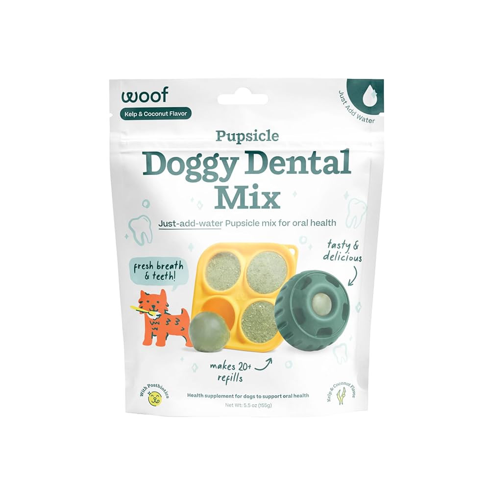 WOOF Doggy Dental Pupsicle Mix - Dog Teeth Cleaning Powder for The Pupsicle - Long Lasting Postbi... | Amazon (US)