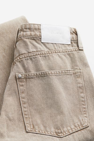 Curvy Fit Wide Ultra High Jeans - Beige - Ladies | H&M US | H&M (US + CA)
