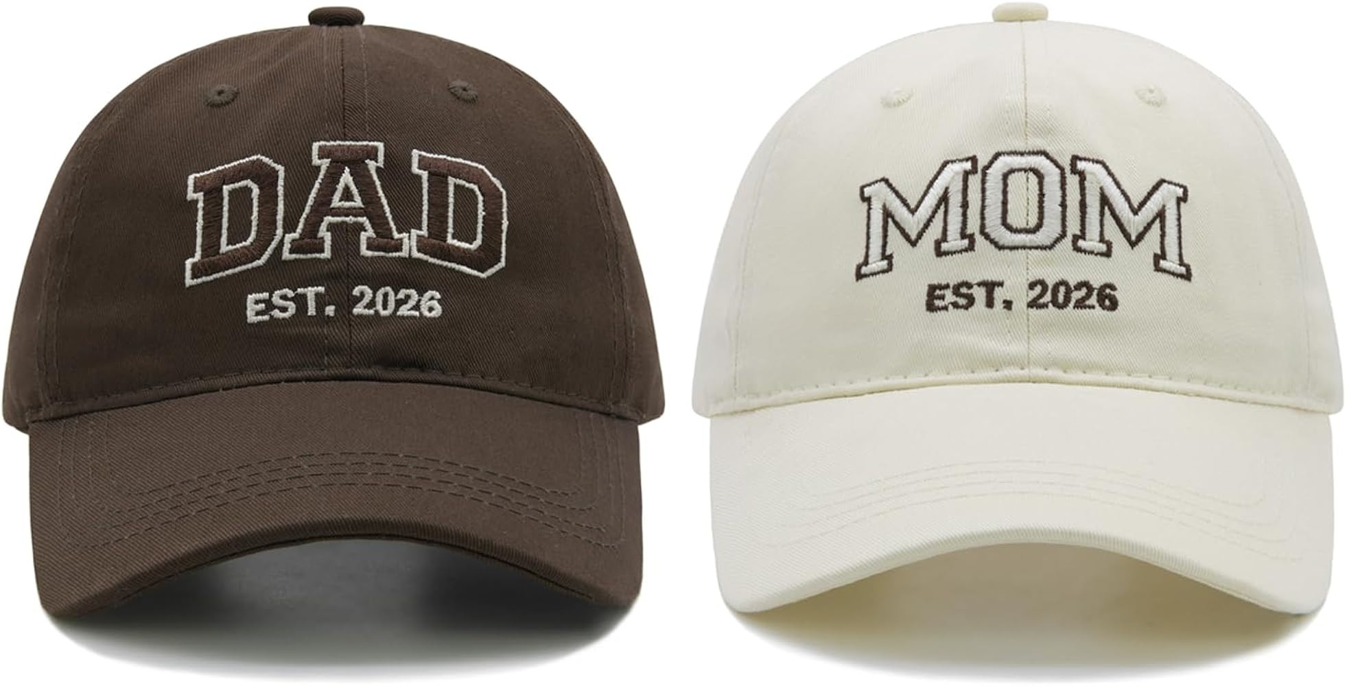 Waldeal Mom and Dad Est 2026 Hats, New Parents Gifts, Matching Adjustable Embroidered Baseball Ca... | Amazon (US)
