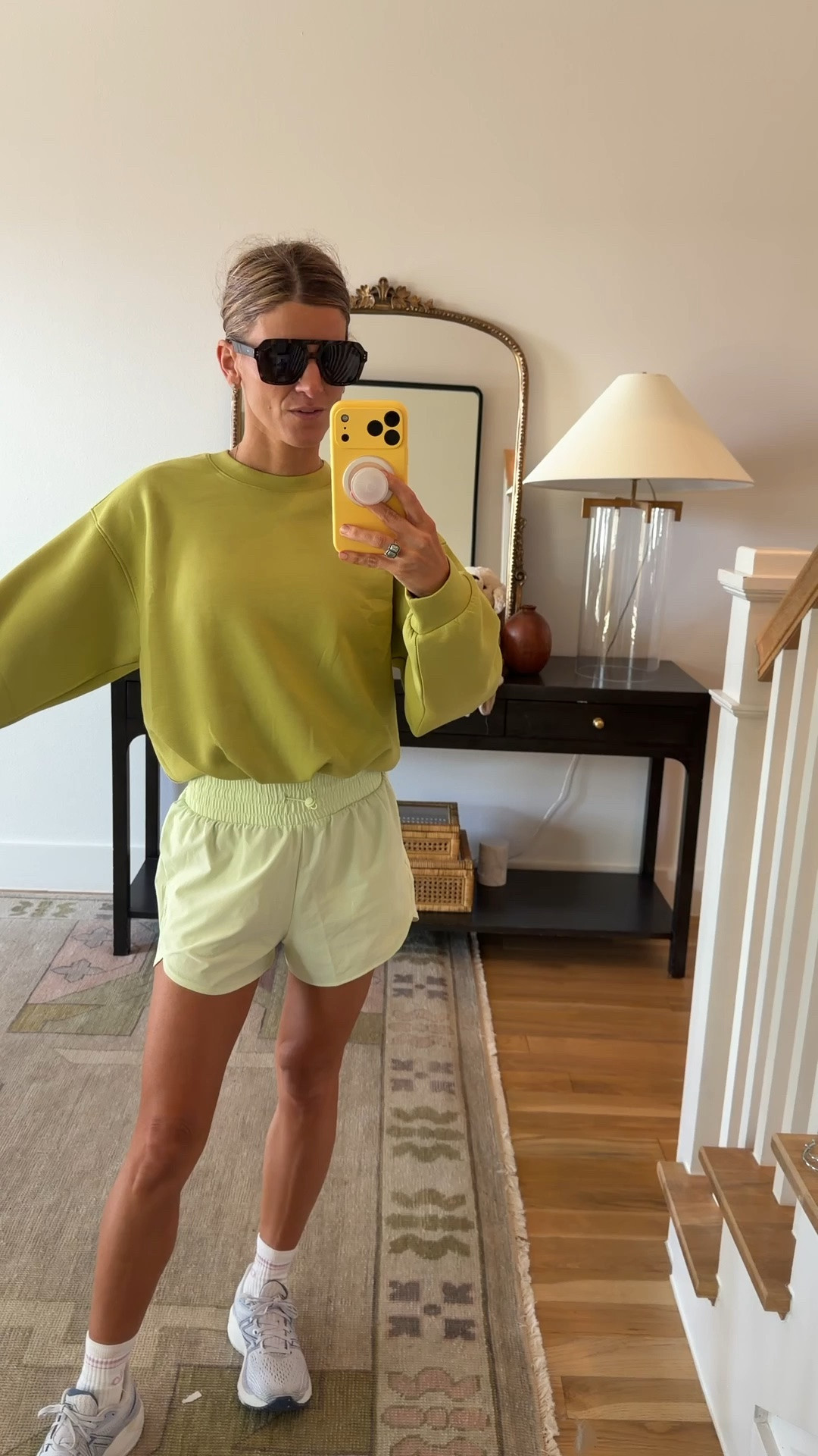 Chartreuse bubble pullover from old navy - wearing size XS