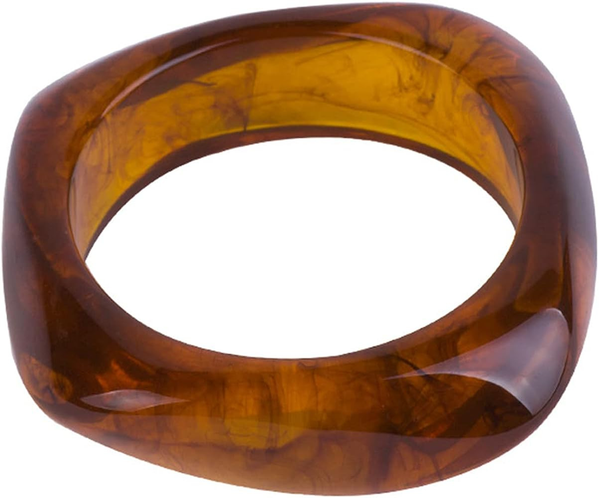 Resin Irregular Bangle Wrap Bracelet Colorful for Women Jewelry Gifts Geometric Bohemian Holiday ... | Amazon (US)