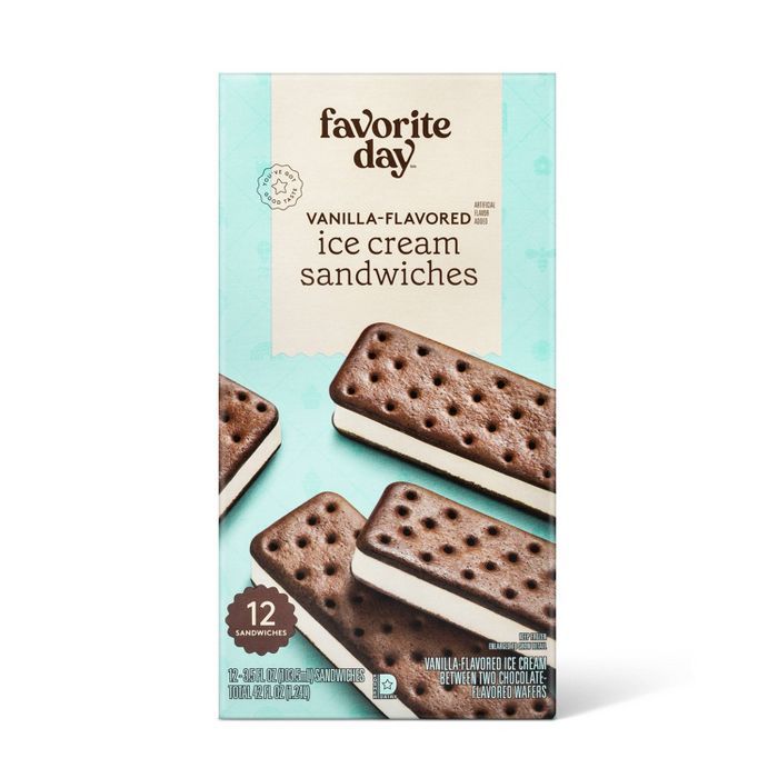 Vanilla Ice Cream Sandwiches - 42oz/12ct - Favorite Day™ | Target
