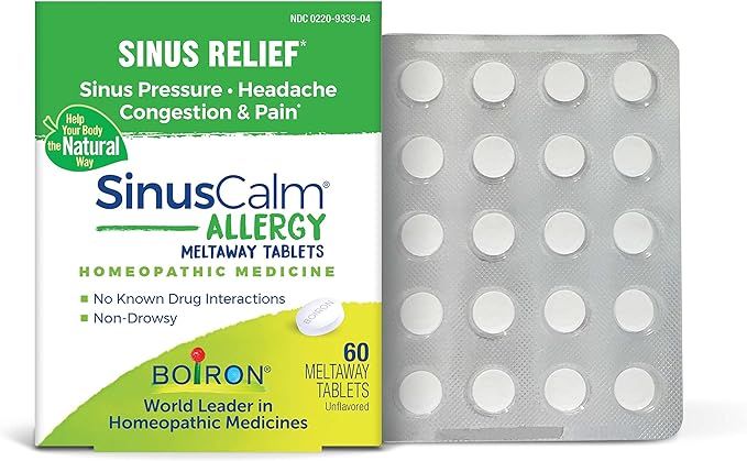 Boiron SinusCalm Allergy Tablets for Relief from Sinus Pressure, Sinus Headache, or Sinus Congest... | Amazon (US)