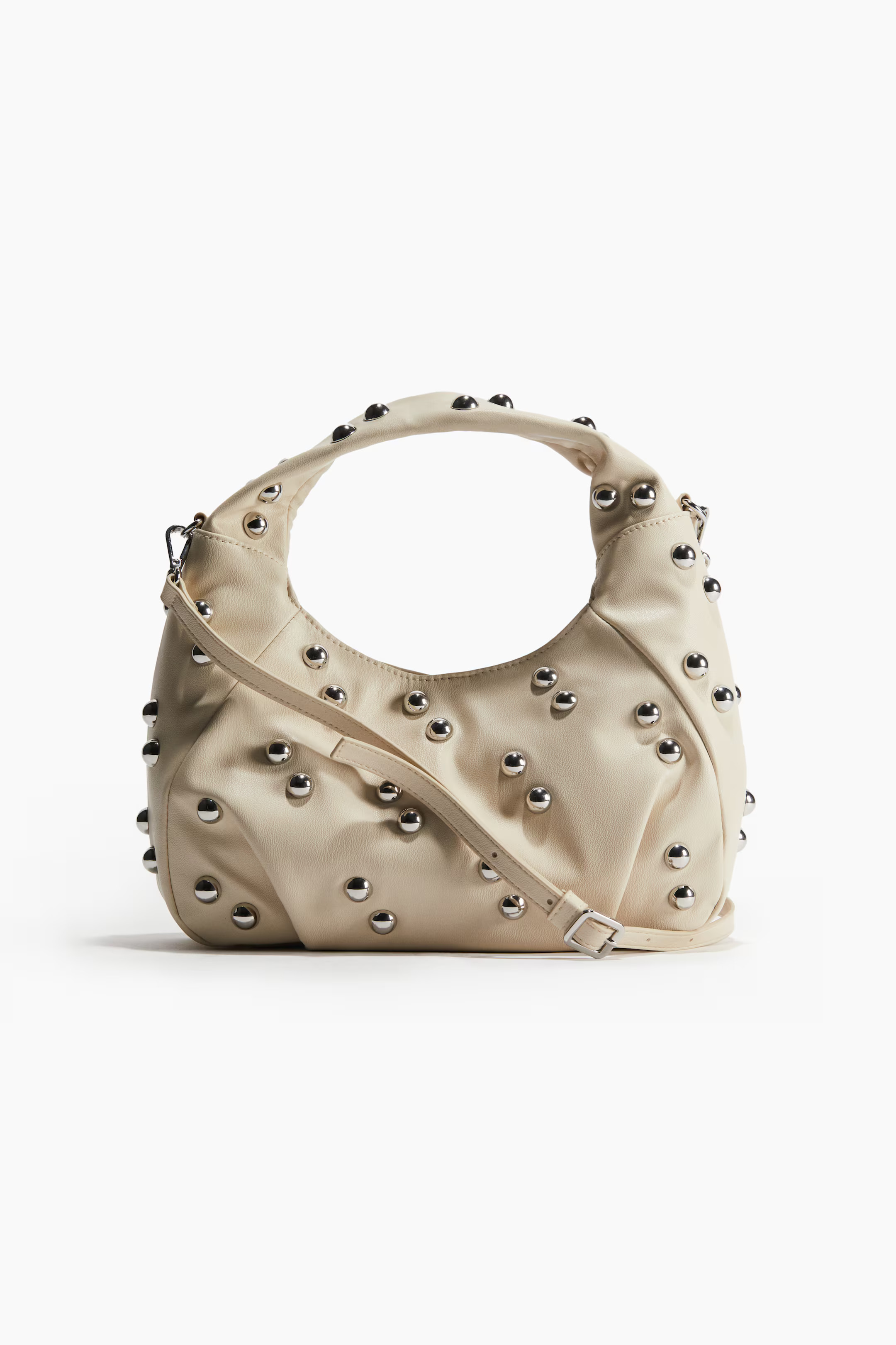 Studded crossbody bag - Light beige - Ladies | H&M GB | H&M (UK, MY, IN, SG, PH, TW, HK)