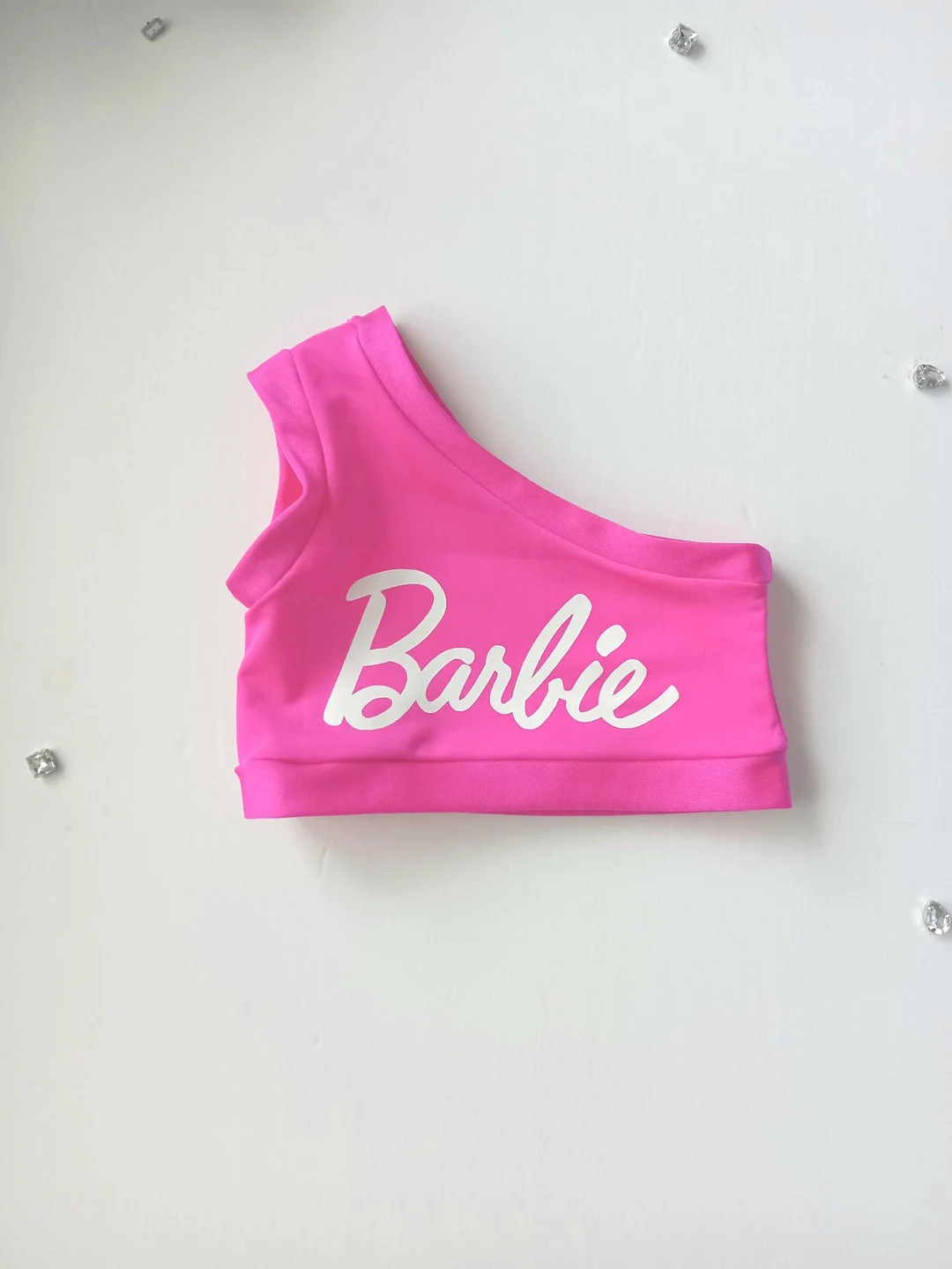 Hot pink barbie bummies and crop set outfit | Etsy (US)