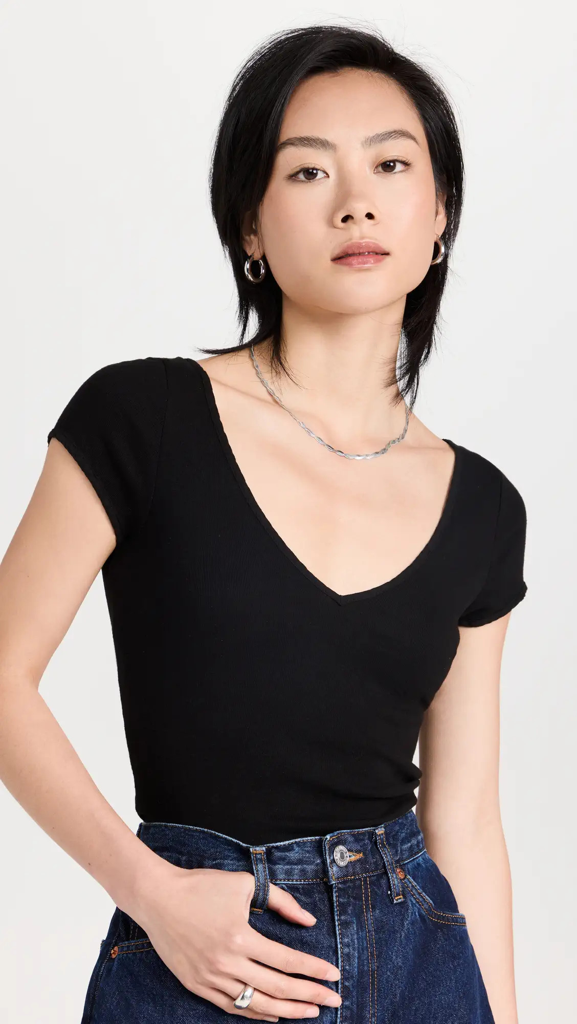 V Neck Baby Tee | Shopbop