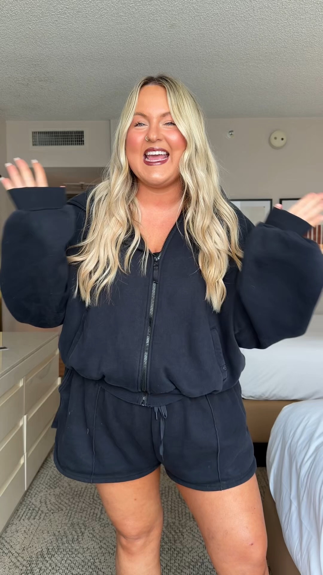 Black set: 2x
Dress: xxl
Jacket: 3x

#LTKPlusSize #LTKTall #LTKootd