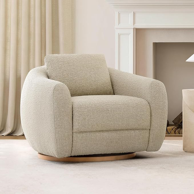 CHITA Swivel Accent Chair, FSC Certified Mid Century Modern Arm Chair with Wood Base for Living R... | Amazon (US)