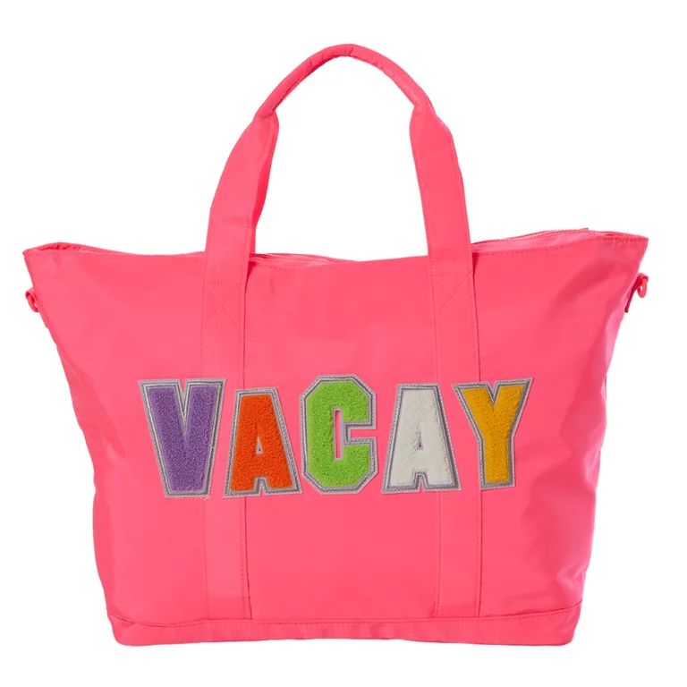 Twig and Arrow Tote Bags for Women Travel Size Nylon Vacay Beach Duffle Bag Pink 20 inch - Walmar... | Walmart (US)