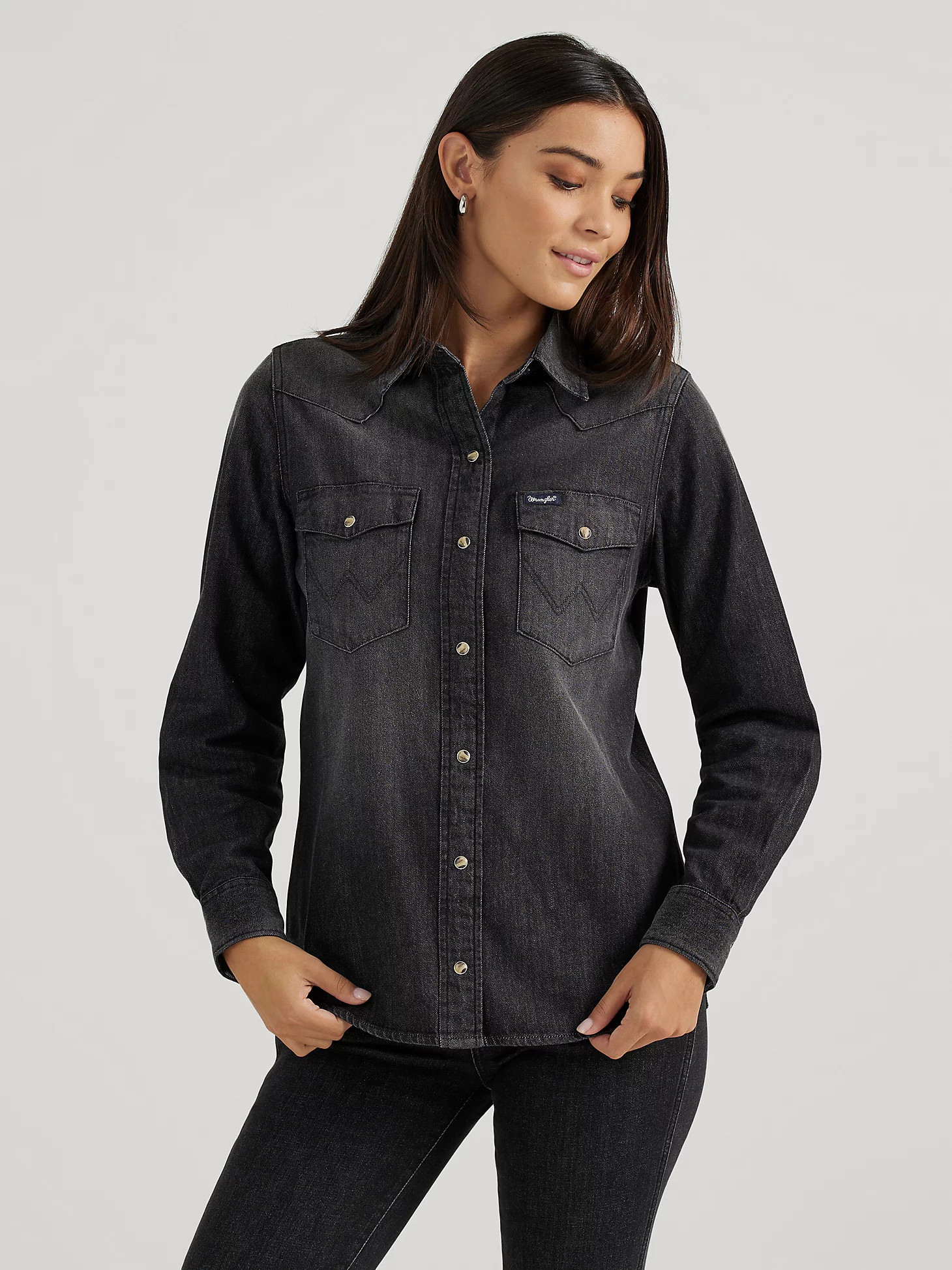 Women's Wrangler Denim Cowboy Snap Shirt | Wrangler