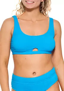 Women's Crinkle Cutout Swim Bralette | Belk