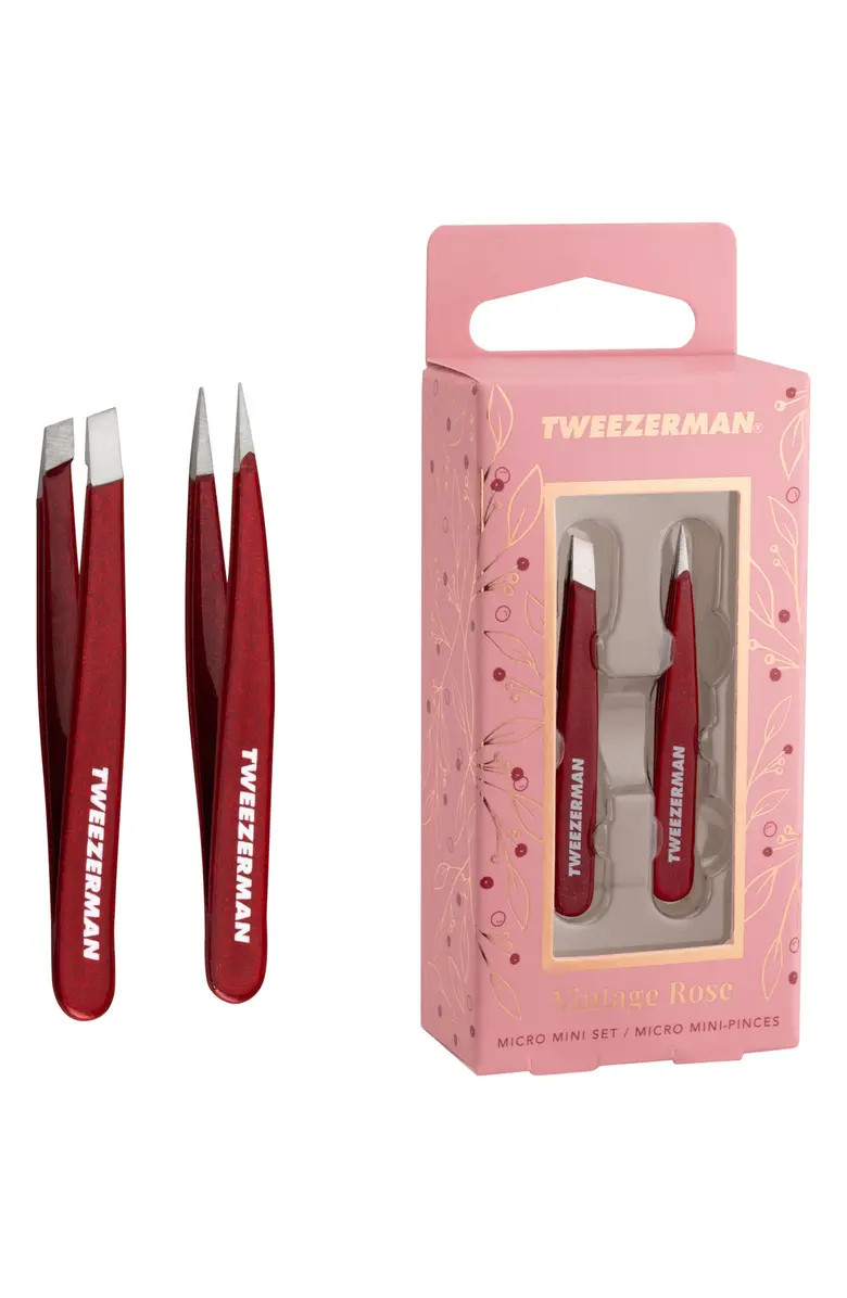 TWEEZERMAN Vintage Rose Micro Mini Tweezer Set $16 Value | Nordstrom | Nordstrom