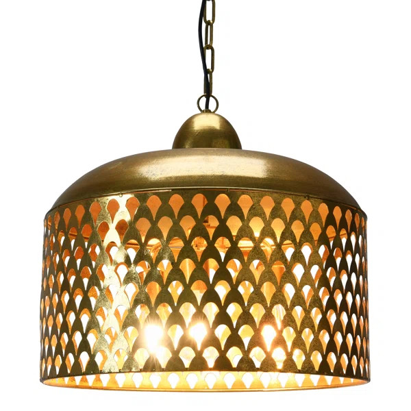 Dzoba 3 - Light Gold Shaded Pendant | Wayfair North America
