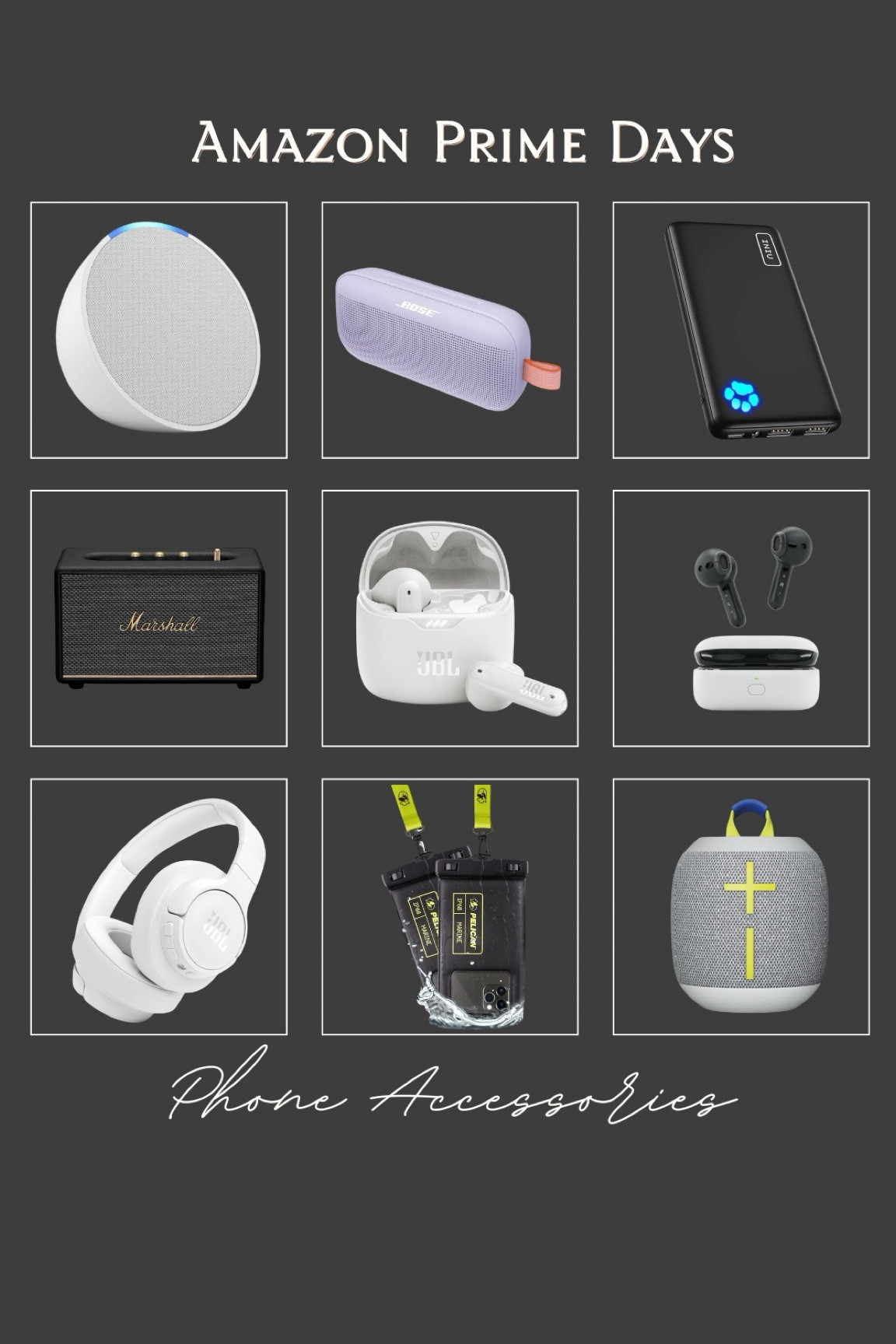 Get Ready for Amazon Prime Days! 🎉📱 Elevate your tech game with these must-have phone accessories. From sleek speakers 🔊 and powerful power banks 🔋 to stylish headphones 🎧 and waterproof phone cases 🌊📲, we’ve got you covered. Don’t miss out on these exclusive deals! 🛒✨

#LTKHome #LTKStyleTip