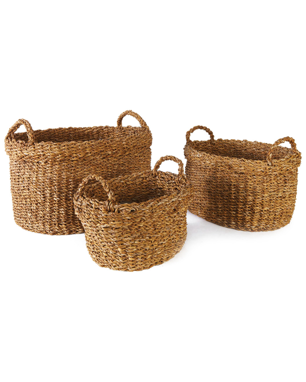 Napa Home and Garden Set of 3 Seagrass Oval Baskets | Gilt & Gilt City