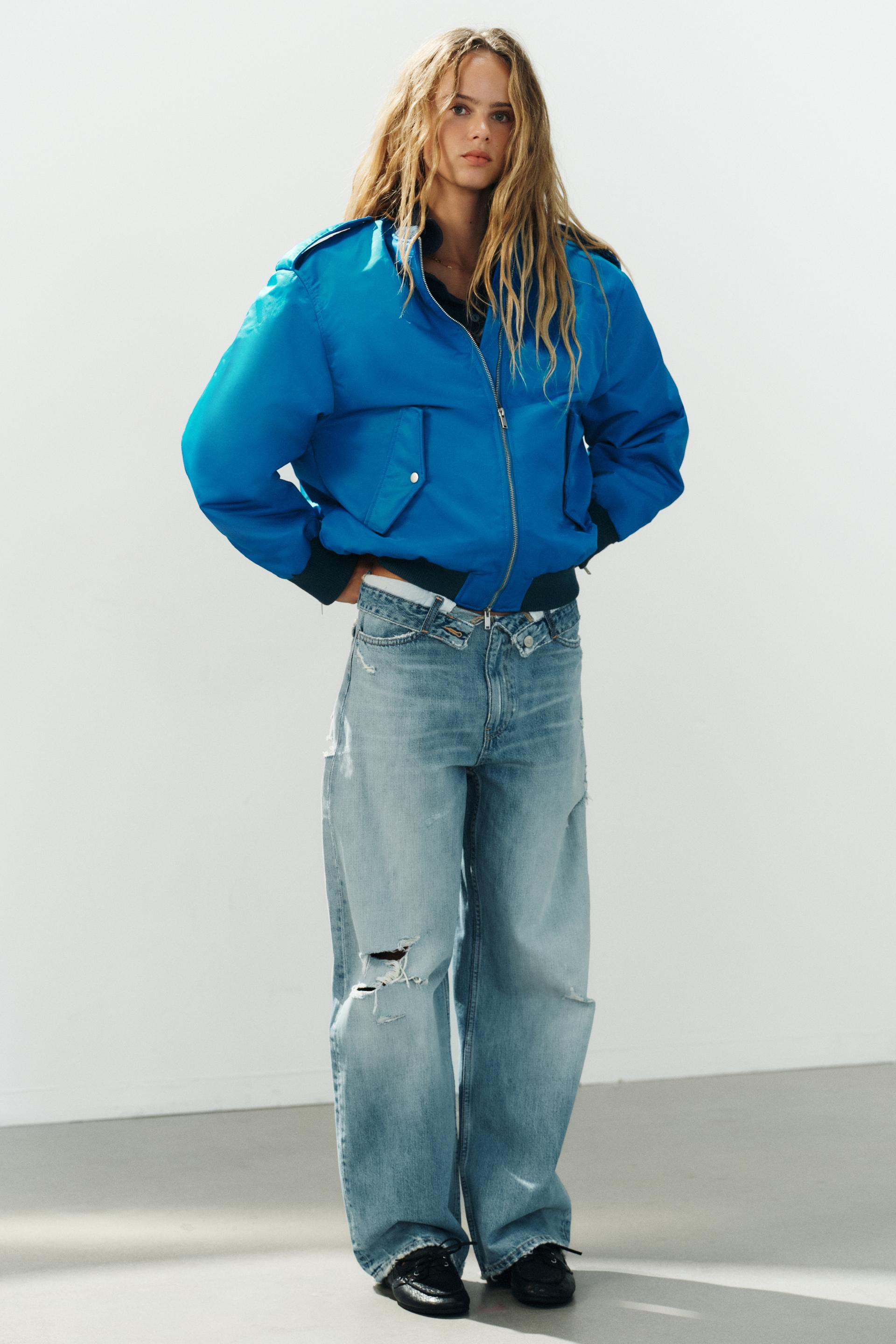 OVERSIZE BOMBER JACKET WITH TABS | Zara US