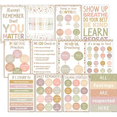 Teacher Created Resources® Terrazzo Tones Positive Practices Small Poster Pack, Pack of 12 | Target