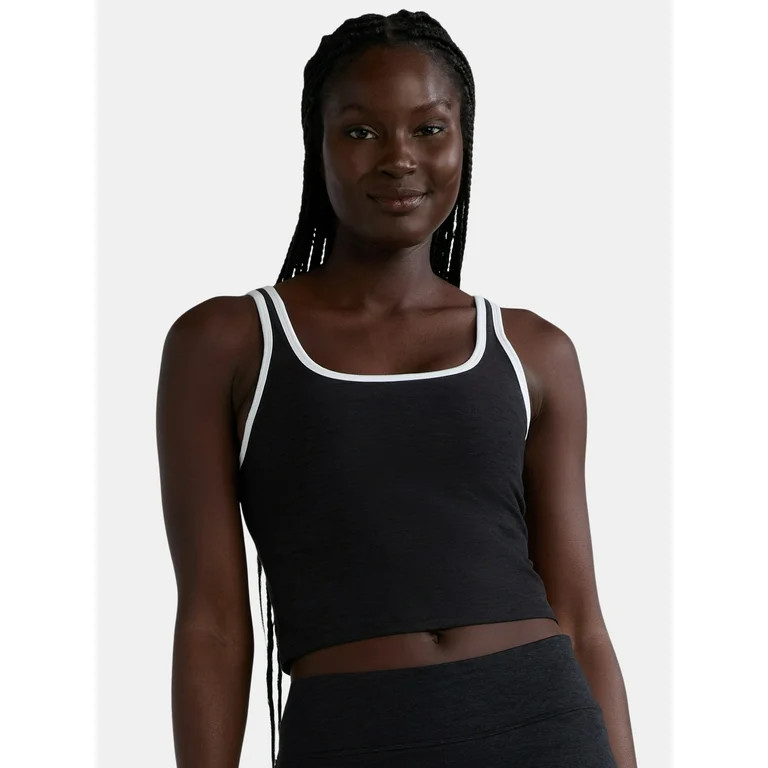 Athletic Works Women's and Women's Plus ButterCore Tipped Tank Bra, Sizes XS-4X | Walmart (US)