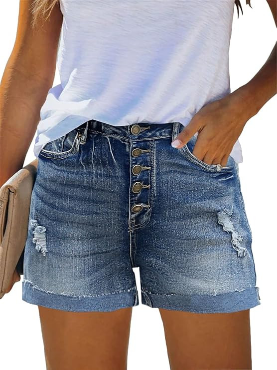 MixShe Shorts for Women 2025 Denim Pants Womens Jeans Cowboy Summer Fashion Outfits Plus Size | Amazon (US)