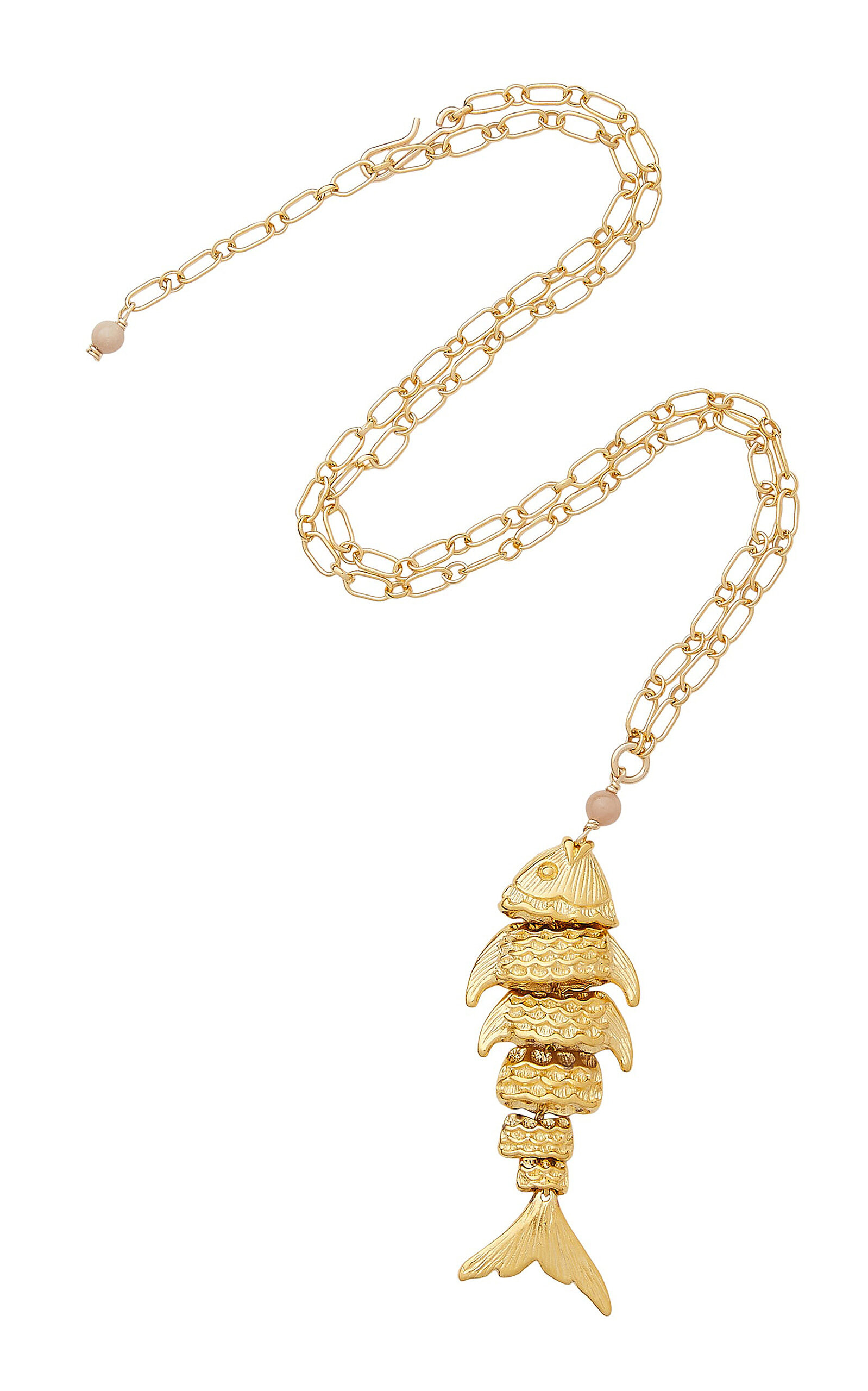Flounder Gold-Plated Rhodochrosite Necklace | Moda Operandi (Global)