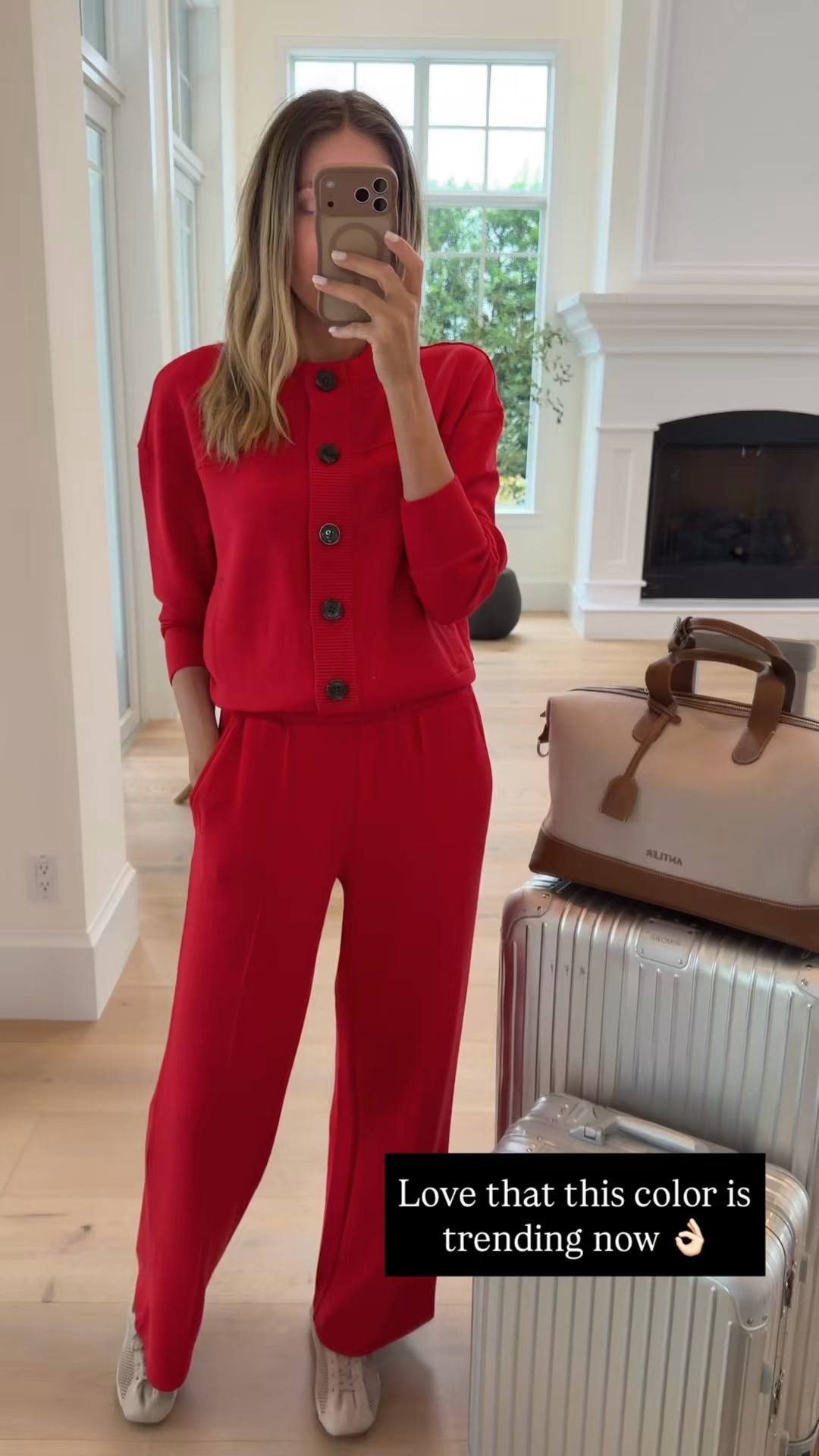 Red, comfortable, and made for traveling ✈️❤️ I love a set that keeps me comfortable while also looking elegant and put together. Wearing a size S with a 30” inseam on pants, I’m 5’9” for reference. @varley #InVarley #Ad

#LTKSeasonal #LTKootd #LTKTravel