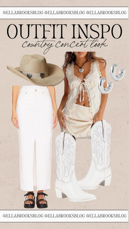Country concert outfit idea 🤍

country concert outfits / country concert outfits / country concert look / country concert looks / concert style / country concert outfit inspo / country inspired outfit / country inspired outfits / country concerts / cowboy boots / cowboy hat / cowboy hats

#LTKStyleTip #LTKSeasonal #LTKFestival