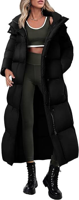 PRETTYGARDEN Women's Winter Long Puffer Coats Hooded Zip Up Casual Thickened Down Jackets Trendy ... | Amazon (US)
