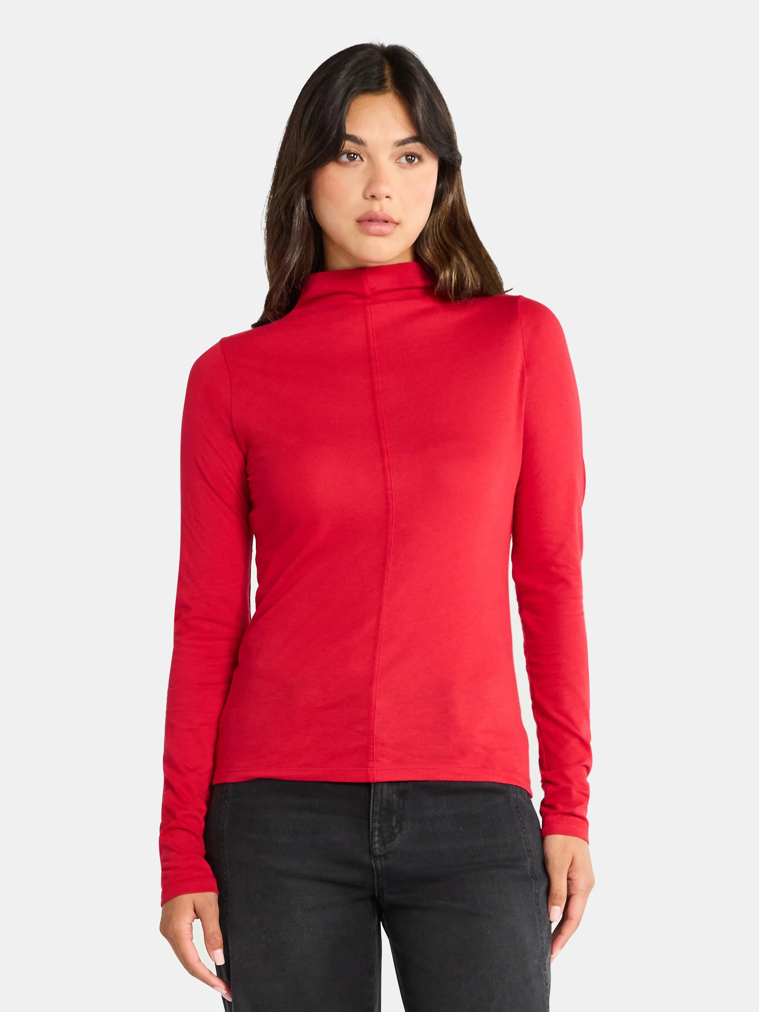 Time and Tru Women's Tissue Weight Turtleneck, Size XS-XXXL | Walmart (US)