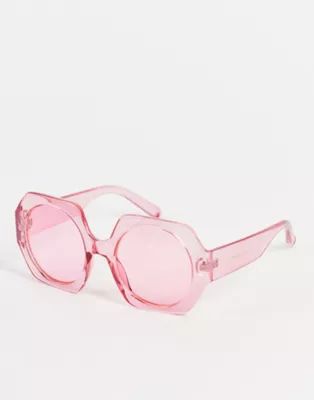 Madein. oversized round sunglasses in pink | ASOS (Global)