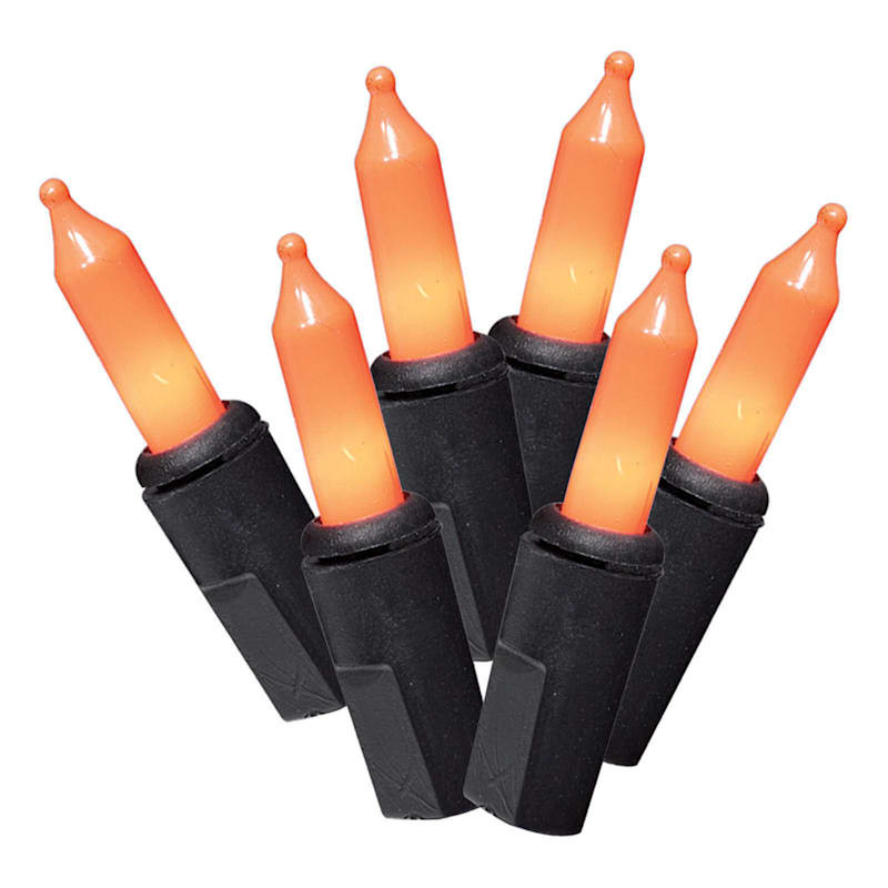 70-Count Orange Mini String Lights | At Home