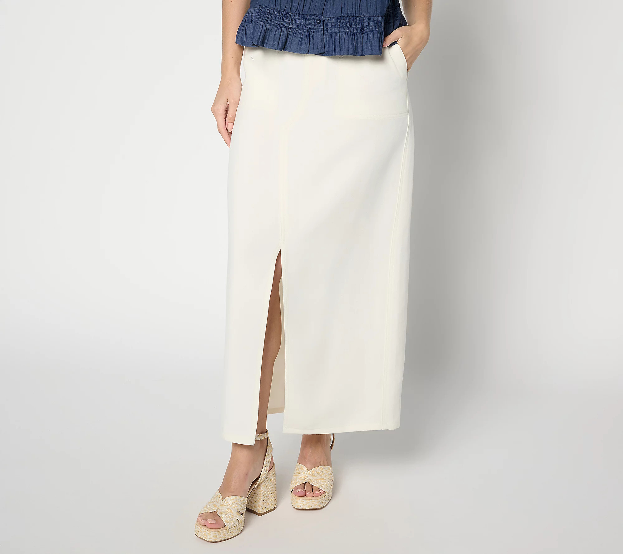 As Is Me by Jennie Garth Petite Mesa Utility Maxi Skirt | QVC
