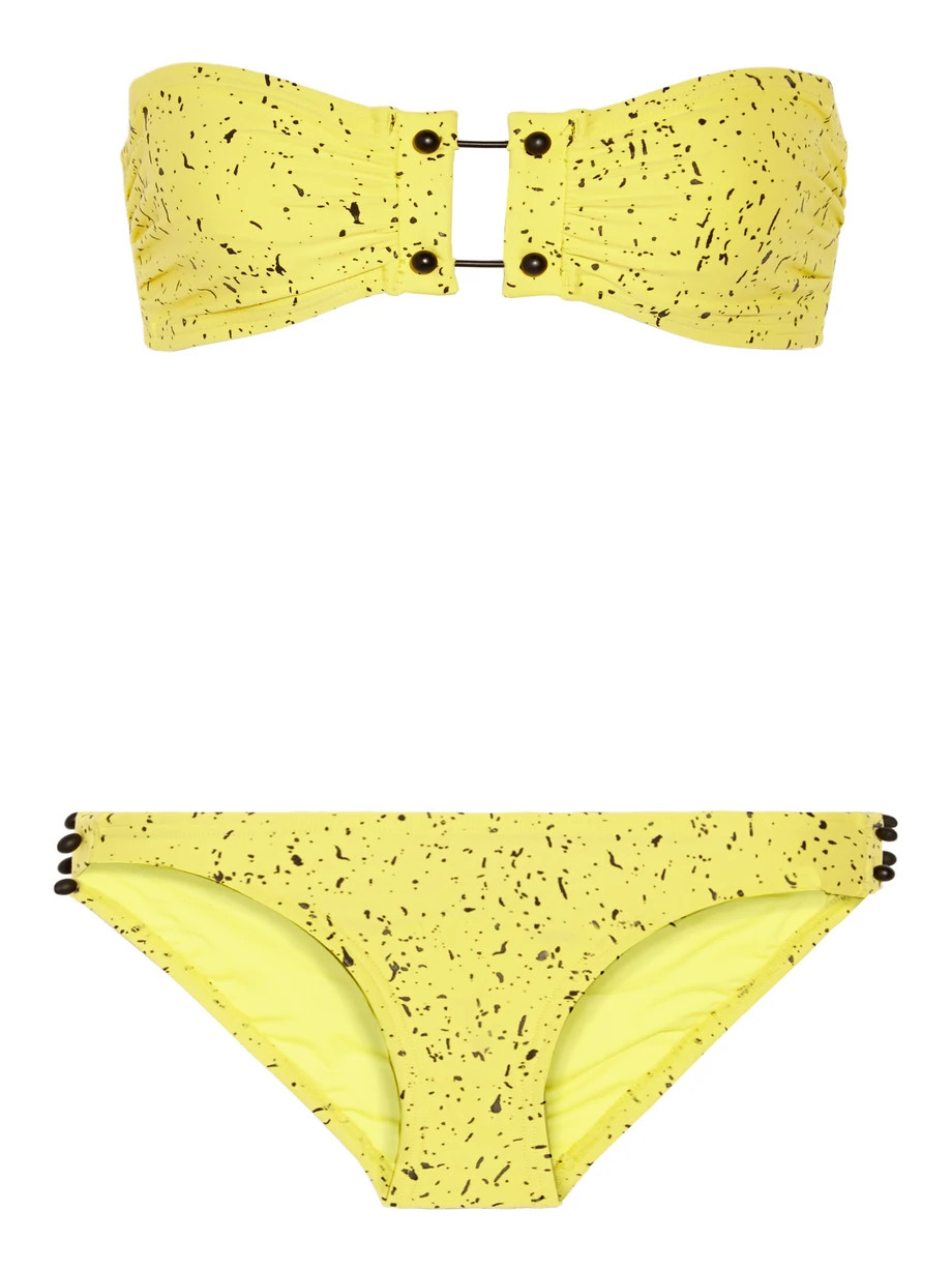 Proenza Schouler Printed Bandeau Bikini, Pastel Yellow, Women's, Size: XS | NET-A-PORTER (US)