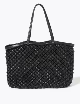 Leather Woven Tote Bag | M&S Collection | M&S | Marks & Spencer (UK)