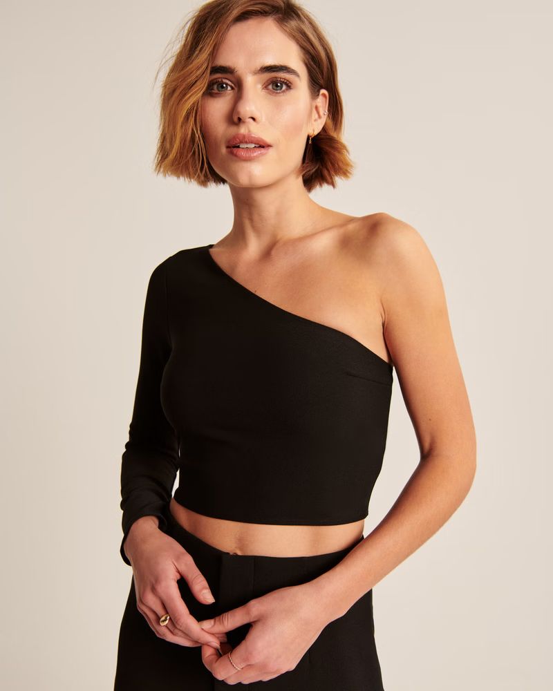 Long-Sleeve One-Shoulder Top | Abercrombie & Fitch (US)