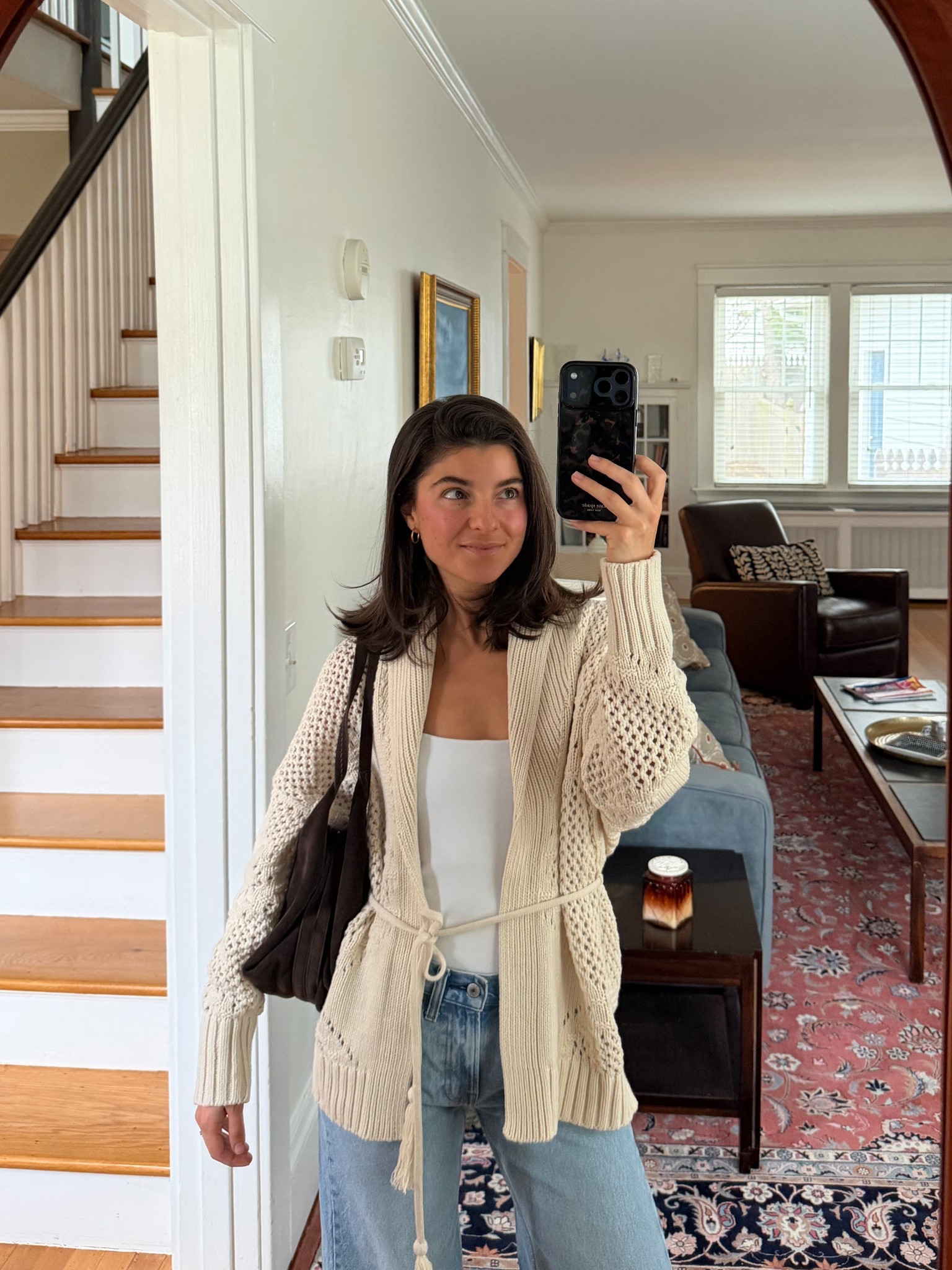 [11/25/25] code AFVIVIANE for stackable 15% off!! Everything is 25-50% off! wearing xs in bra free cami & xxs in cardigan. 🤎 jeans are mid rise baggy, almost sold out. Linking other favorites 

#LTKSaleAlert #LTKFindsUnder100 #LTKCyberWeek