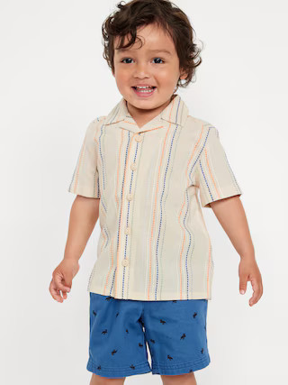 Textured Striped Dobby Shirt for Toddler Boys | Old Navy (US)
