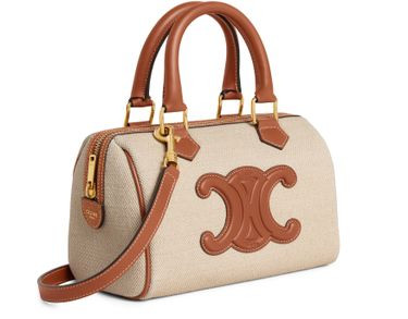 Small Boston cuir Triomphe in textile and calfskin - CELINE | 24S US