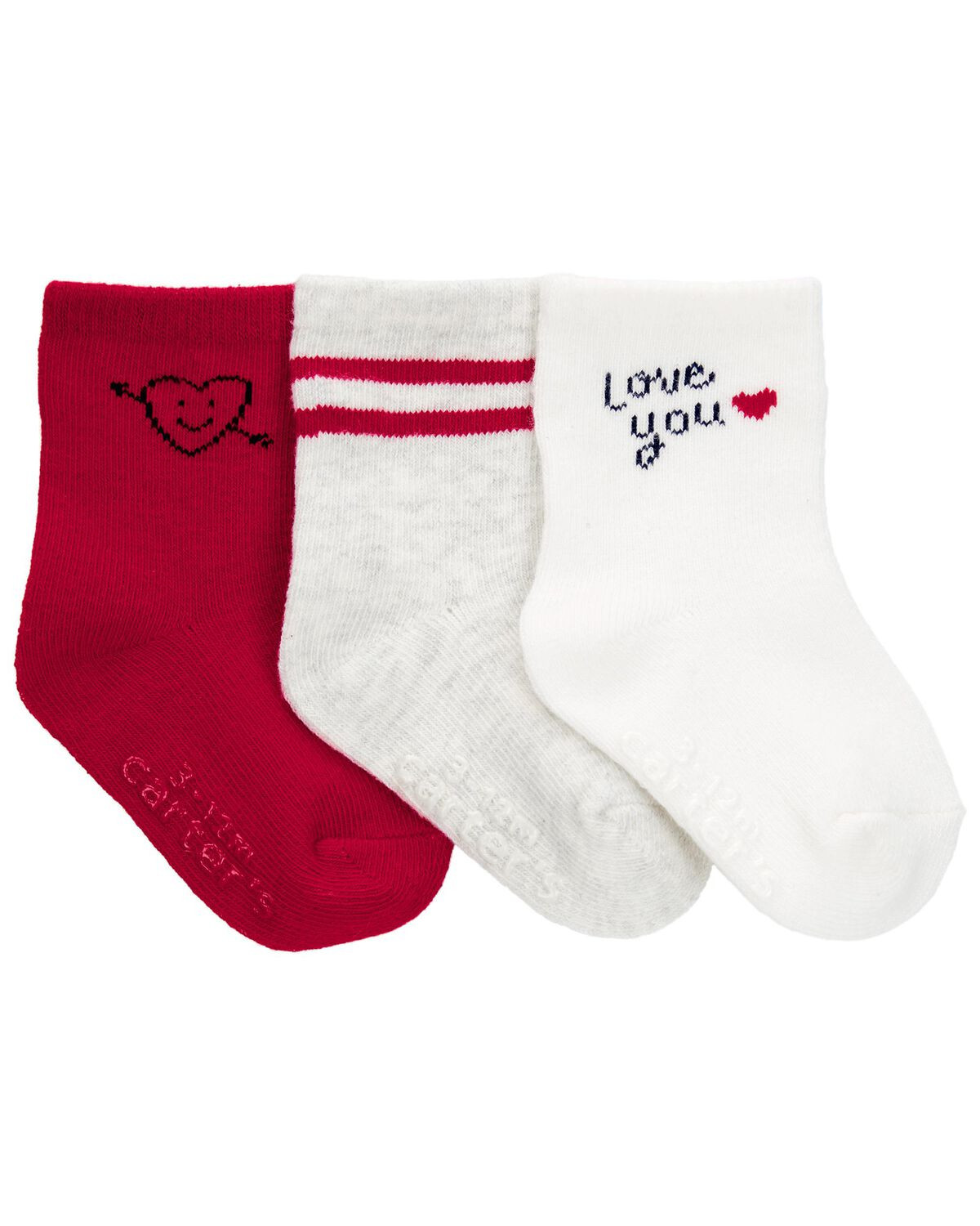 Baby Valentine's Day 3-Pack Socks | Carter's Inc